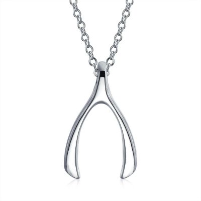 Подвеска-кулон Bling Jewelry Graduation Charm Good Luck Wishbone,.925 Sterling Silver