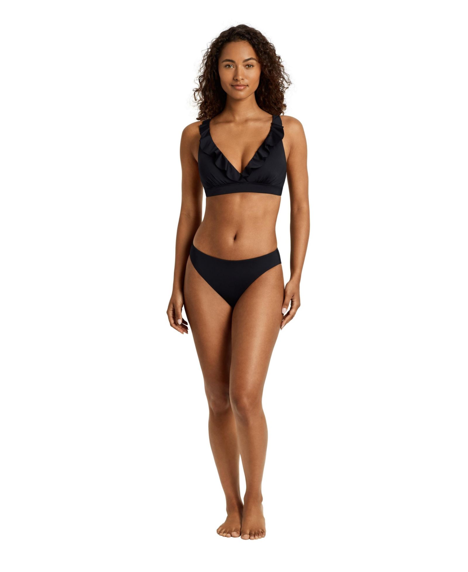 Lauren Ralph Lauren Women's Plumeria Ruffle Underwire Bralette Swimsuit Top