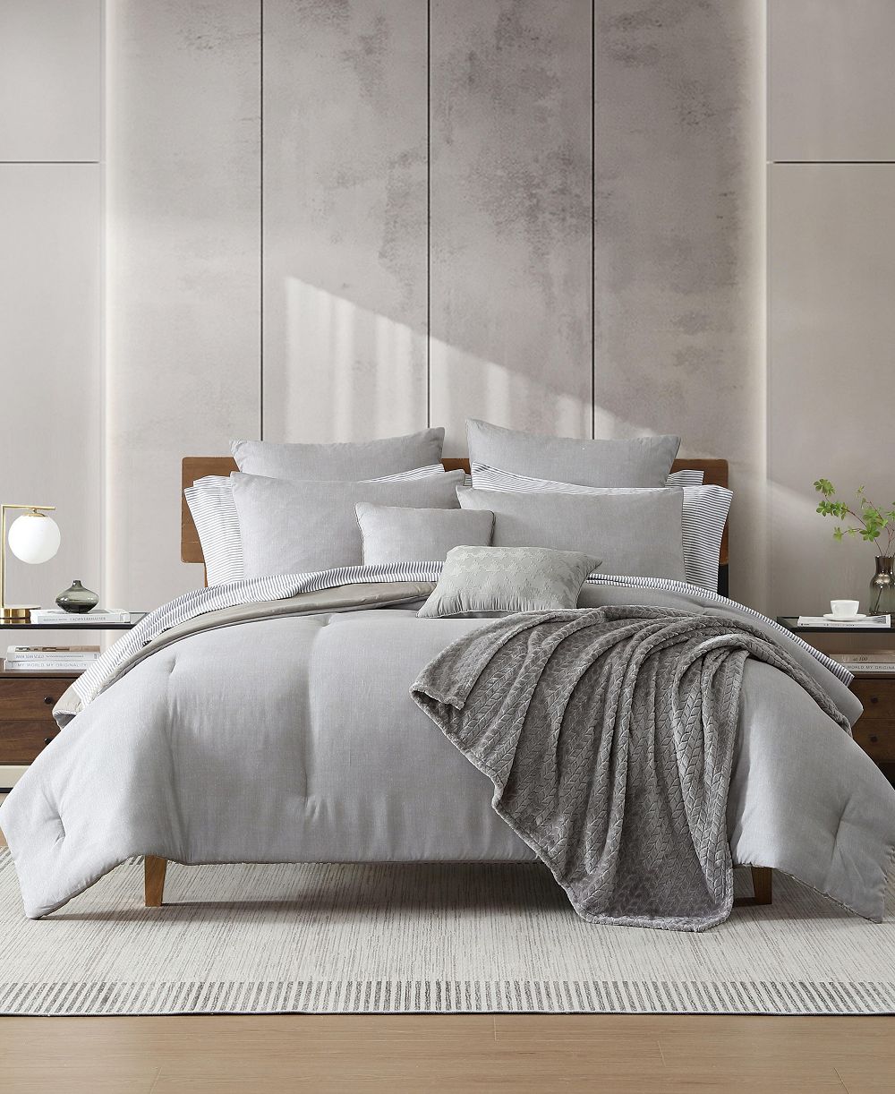 Комплект постельного белья Kenneth Cole New York Abstract Textured, 14 предметов, Queen