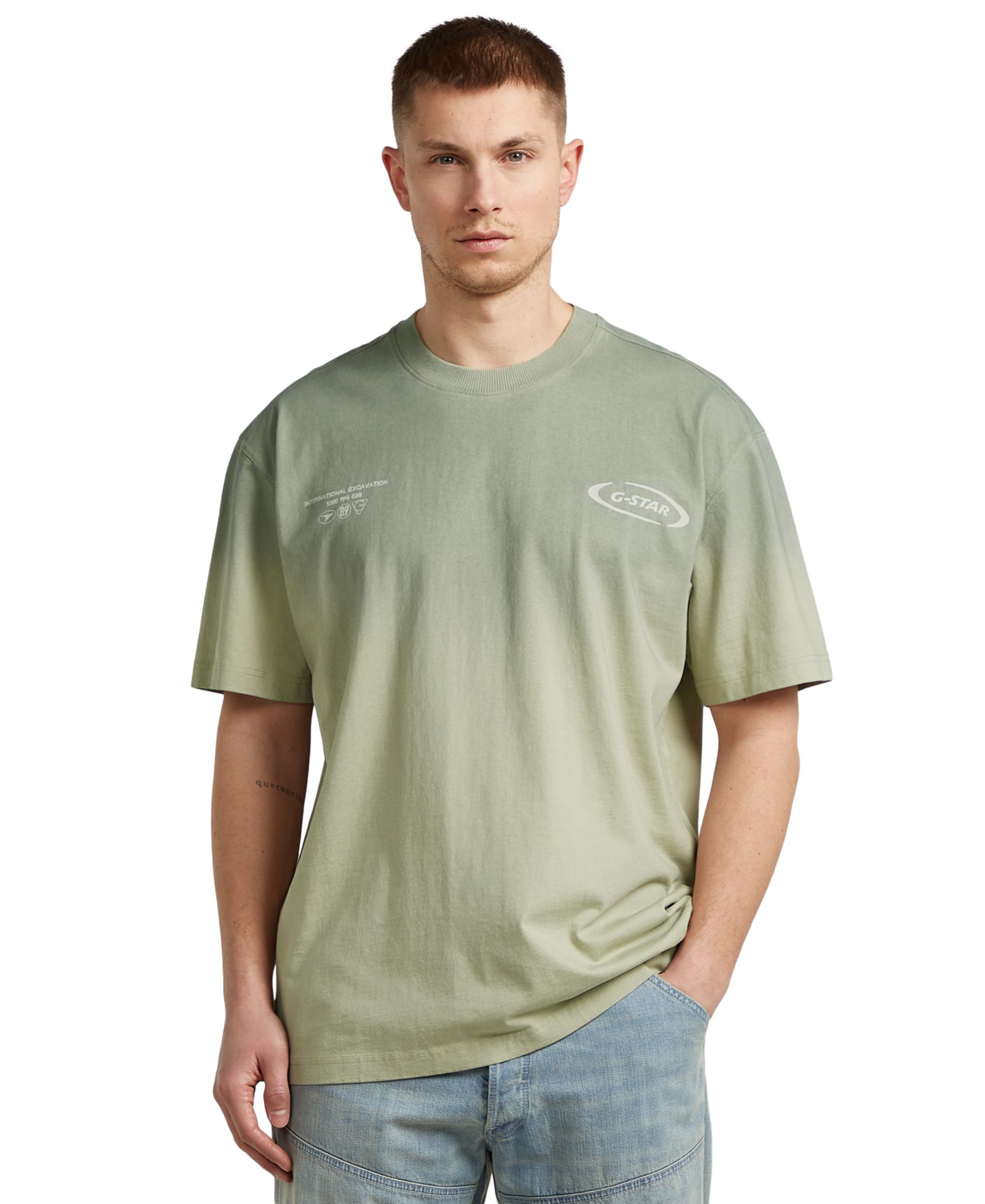 G-Star Raw Men's Sprayed Relaxed-Fit Logo T-Shirt
