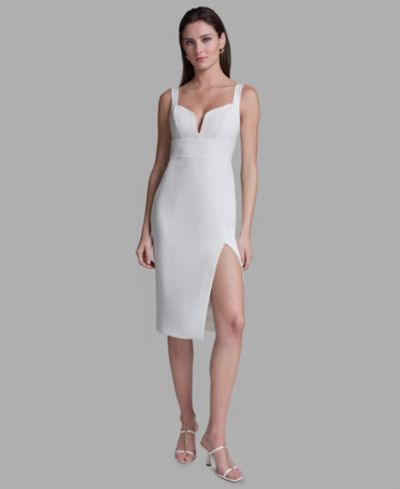 Женское платье-футляр BCBG Deep V-Neck Sheath Midi