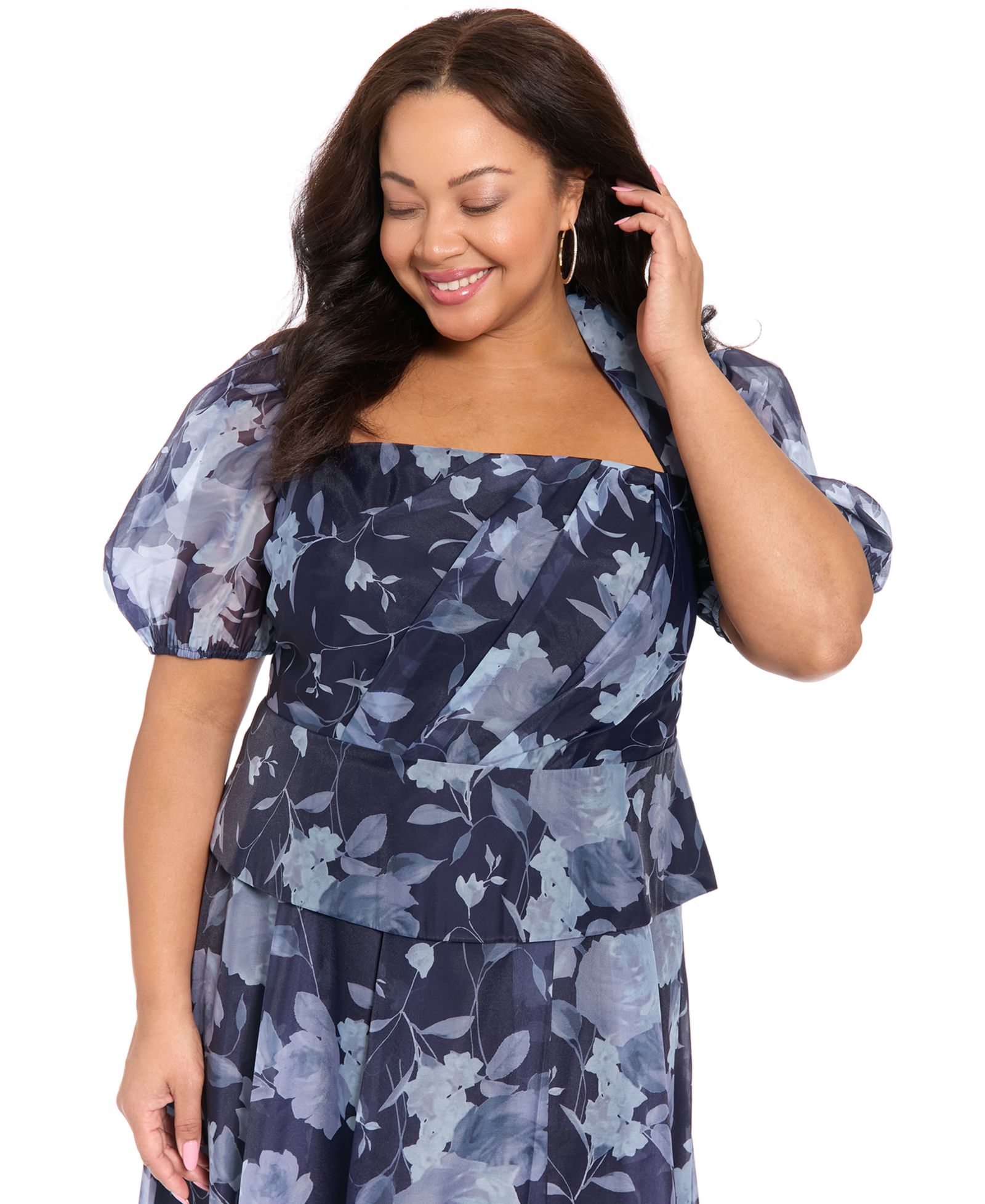 Топ Muse Plus Size Square Neck с коротким рукавом