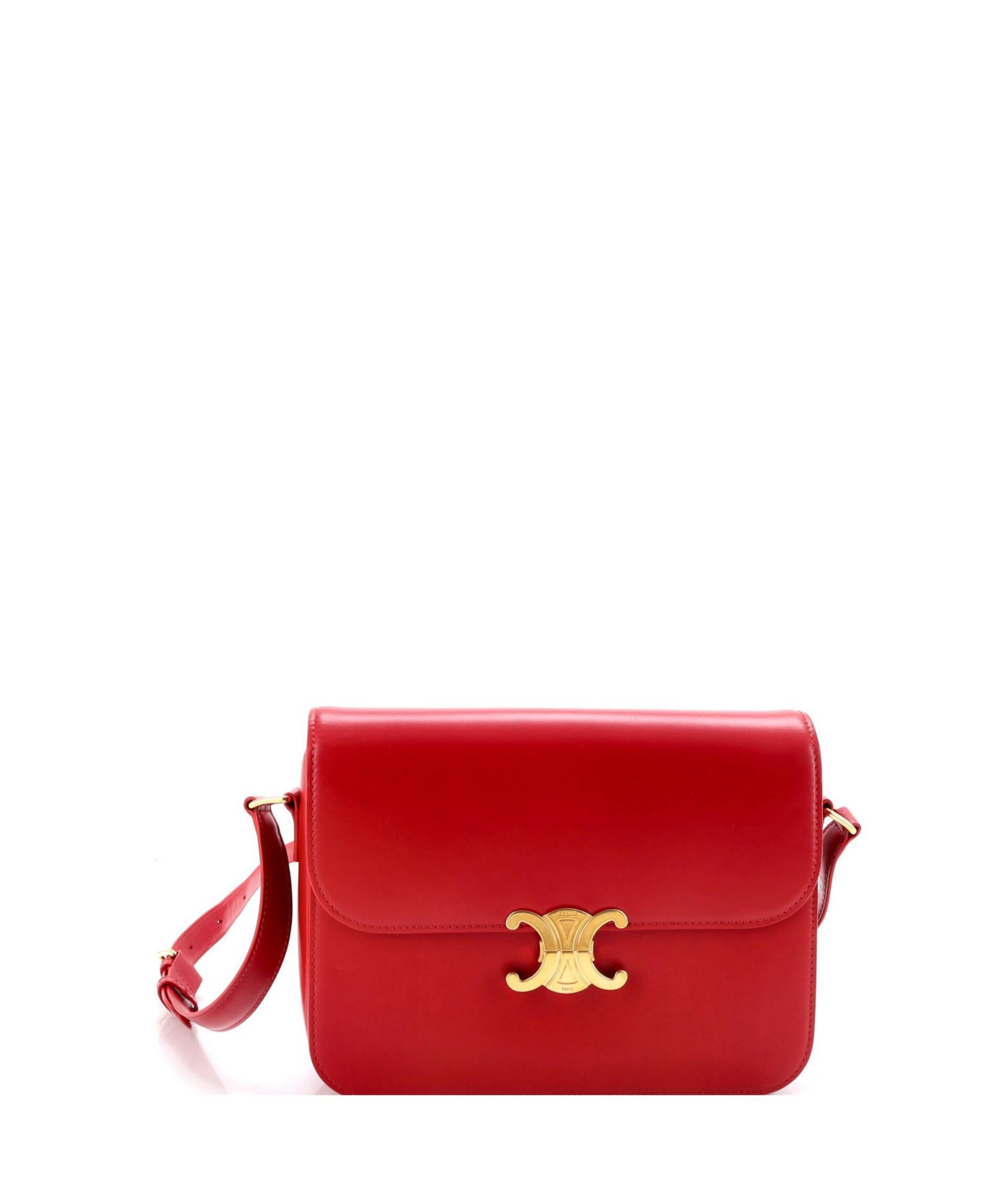 Pre-Owned Celine Medium Triomphe Shoulder Bag Smooth Calfskin