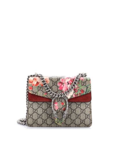 Gucci Mini Dionysus сумка с принтом Blooms из покрытия Canvas