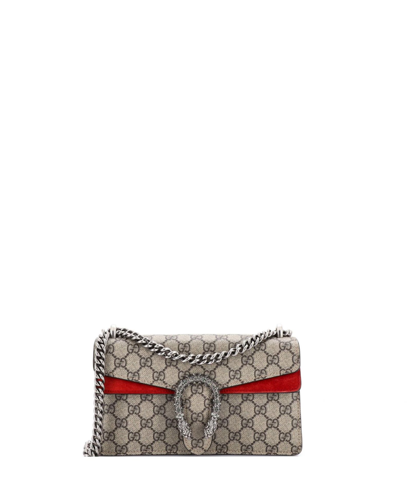 Pre-Owned Gucci Small Dionysus Bag GG Coated Canvas with Crystal Embellished Metal