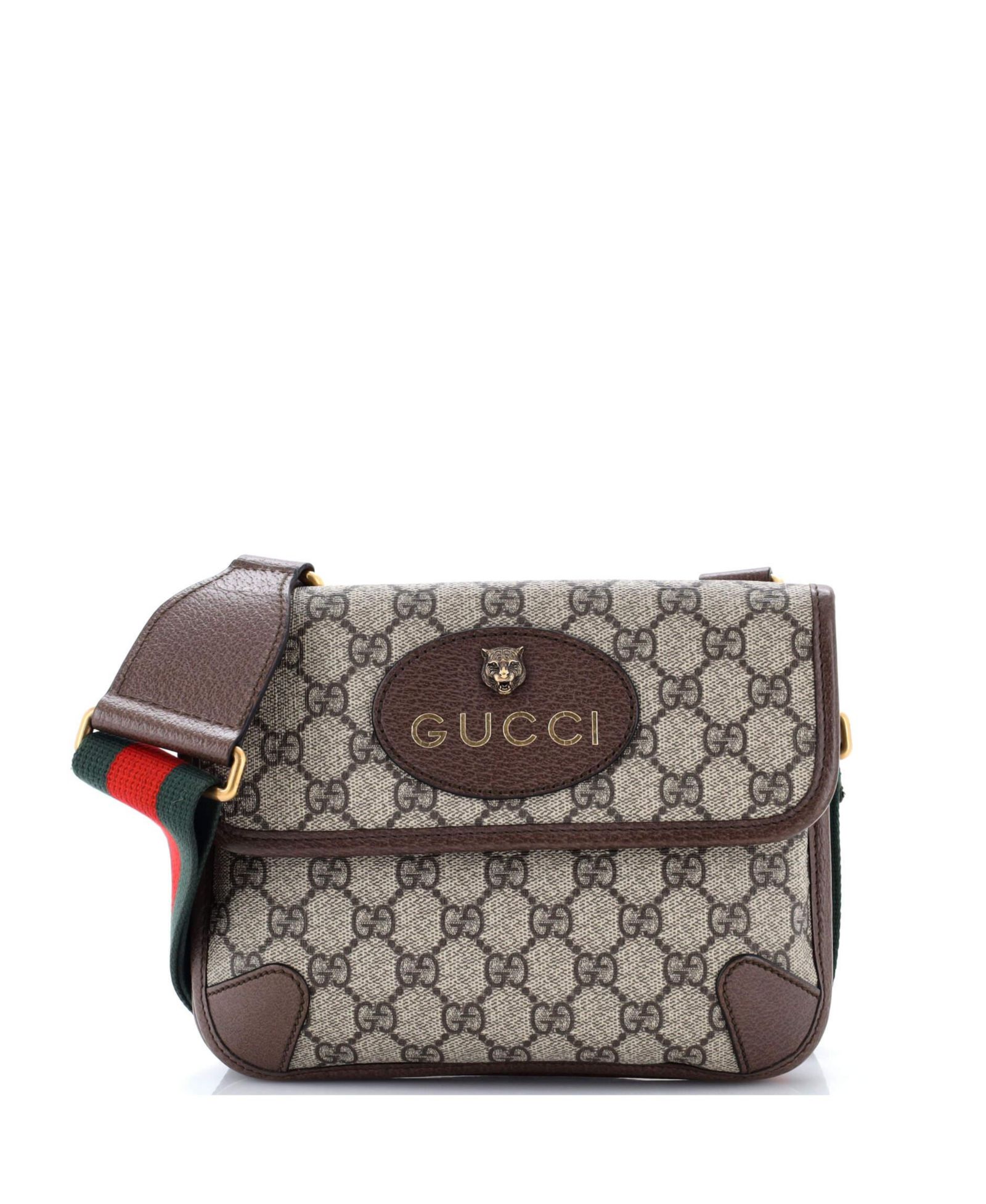 Сумка Pre-Owned Gucci Small Neo Vintage Flap Messenger GG Coated Canvas