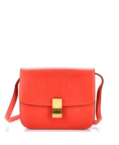 Pre-Owned Celine сумка Classic Box из гладкой кожи, средняя