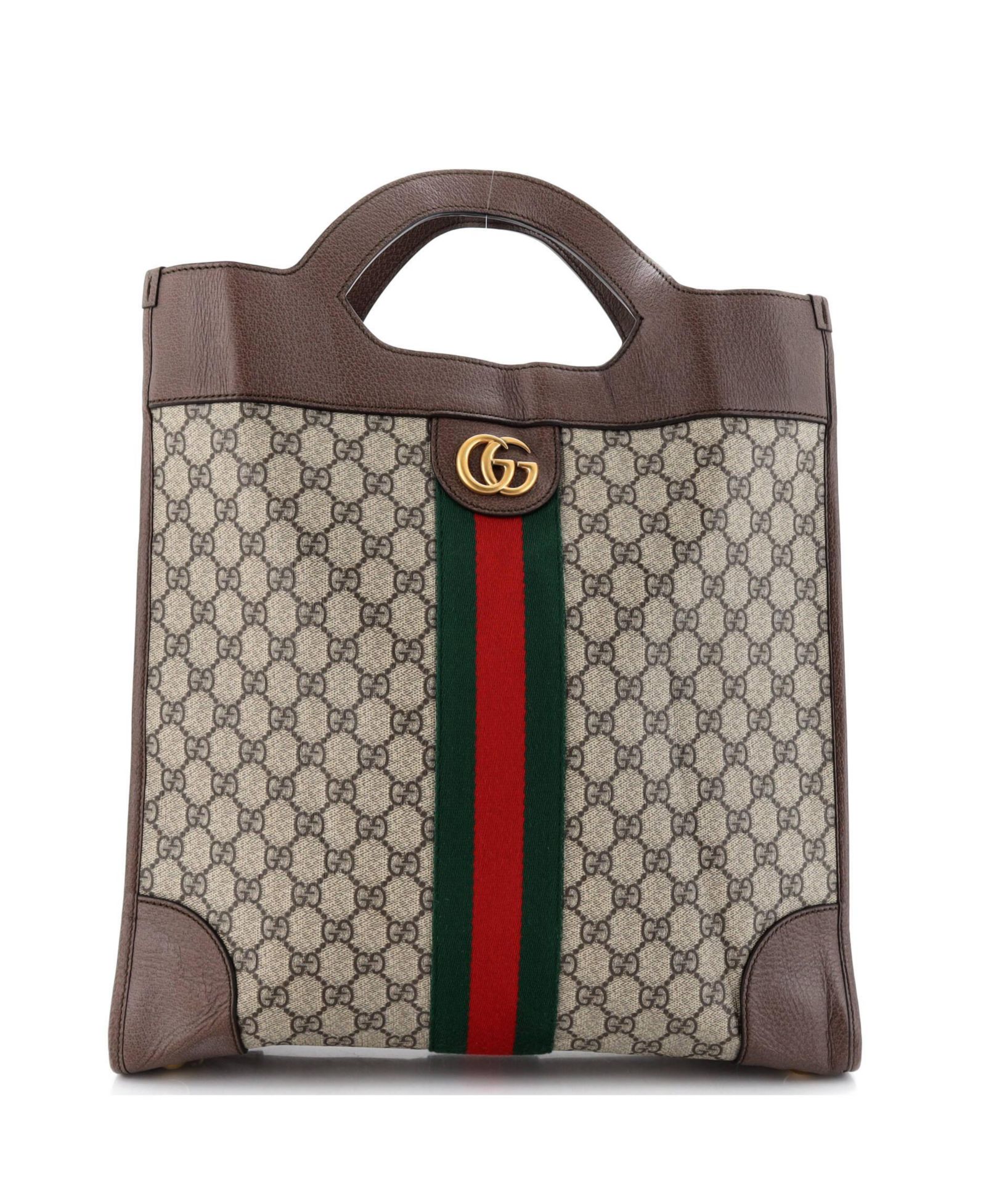 Pre-Owned Gucci Сумка Ophidia с вырезанной ручкой, GG Coated Canvas и кожа