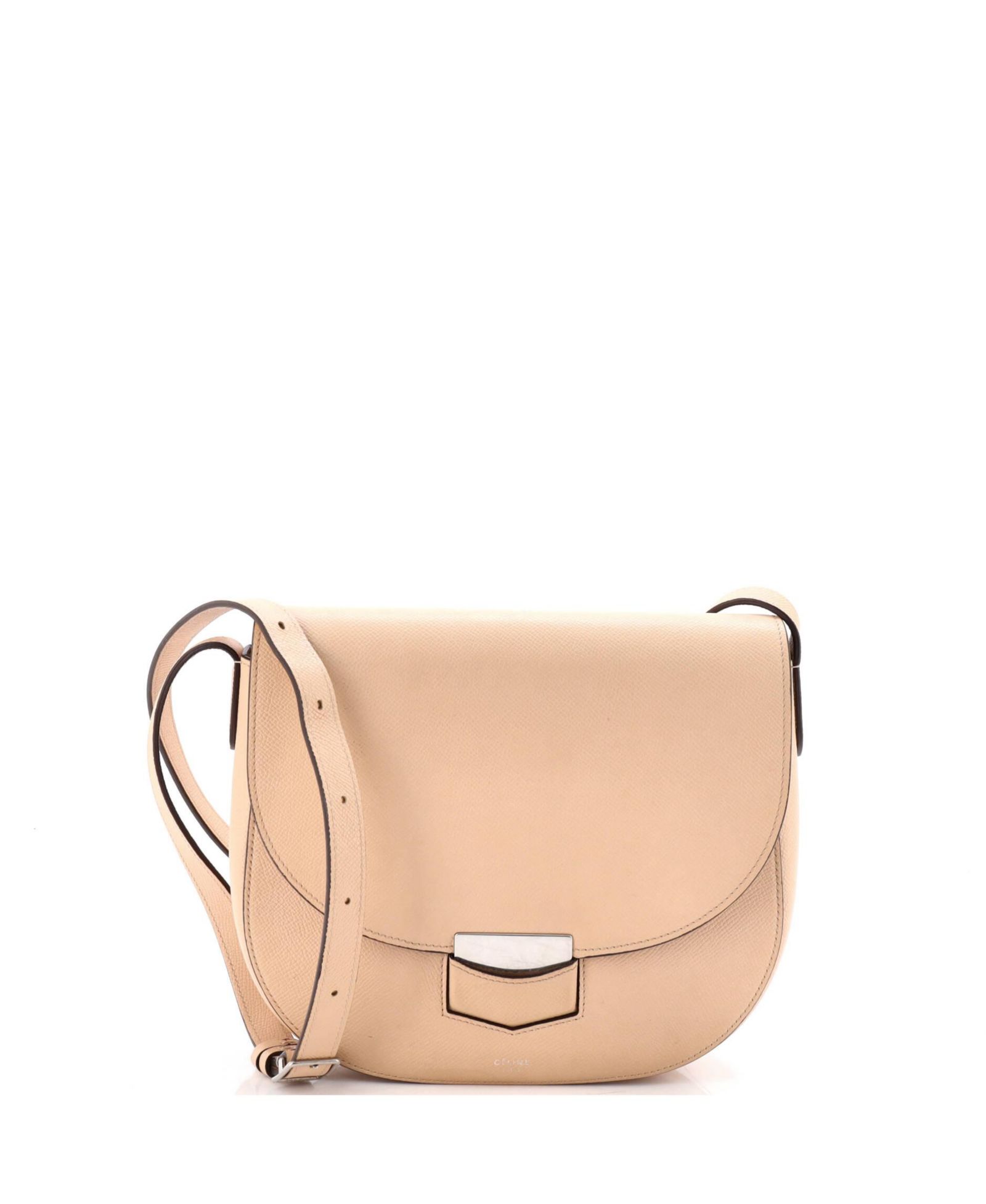 Pre-Owned Celine Medium Trotteur Crossbody Bag Grainy Leather
