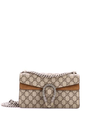 Сумка Gucci Dionysus Small GG Coated Canvas с отделкой кристаллами (Pre-Owned)