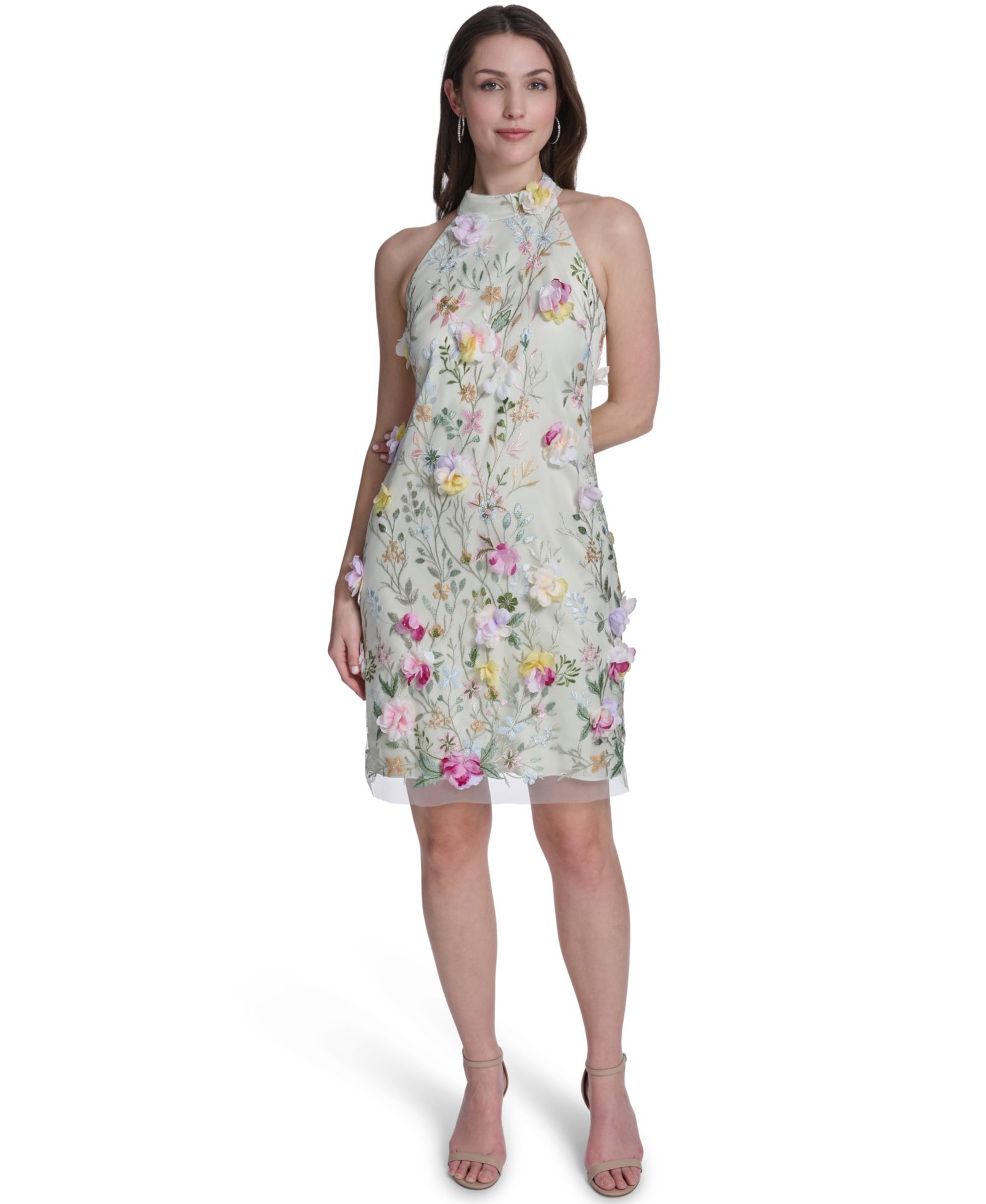 Женское коктейльное платье Eliza J Petite Sleeveless Mock Neck