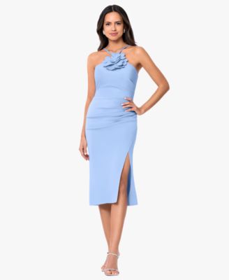 Betsy & Adam Женское платье Petite Halter Neck Sheath