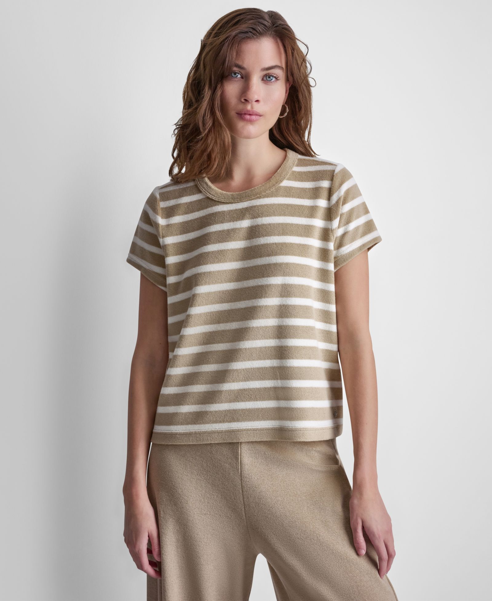 DKNY Jeans Petite футболка Terry Short-Sleeve Crew Neck
