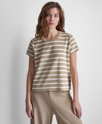 DKNY Jeans Petite футболка Terry Short-Sleeve Crew Neck