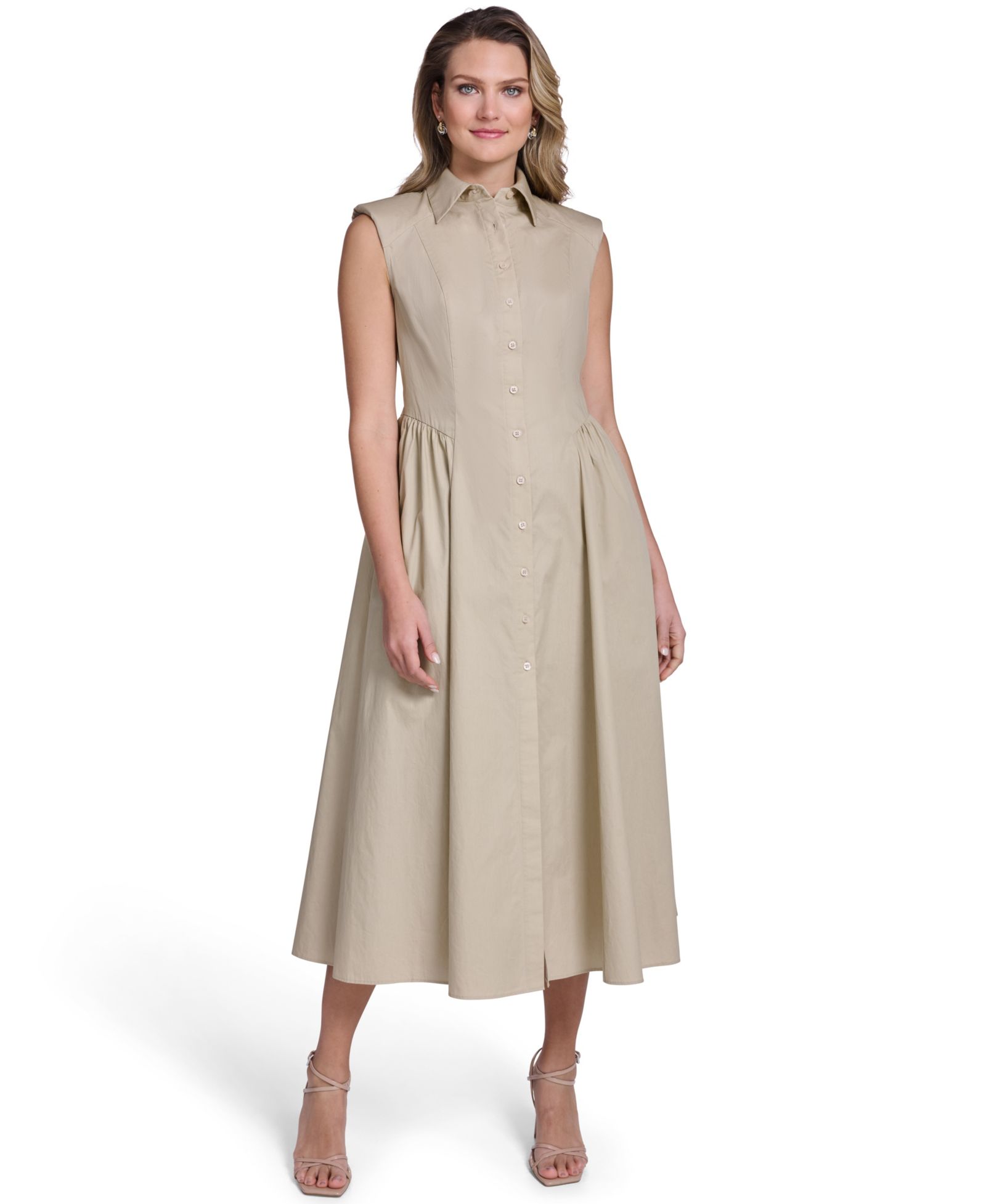 Женское платье-рубашка Jessica Howard Petite Sleeveless Collared Shirt-Dress"},{"id