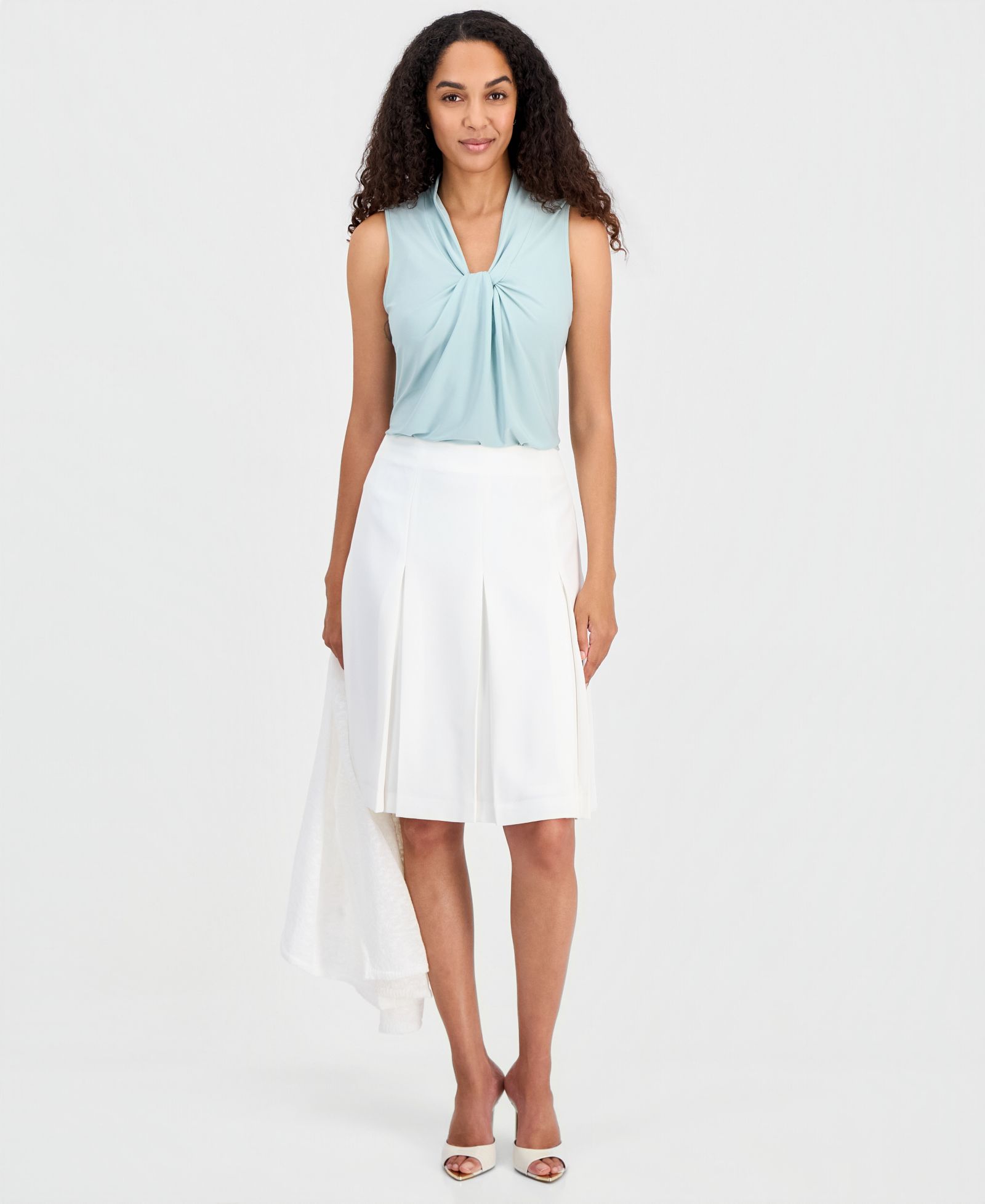 Миди-юбка Kasper Petite Pleated Flare