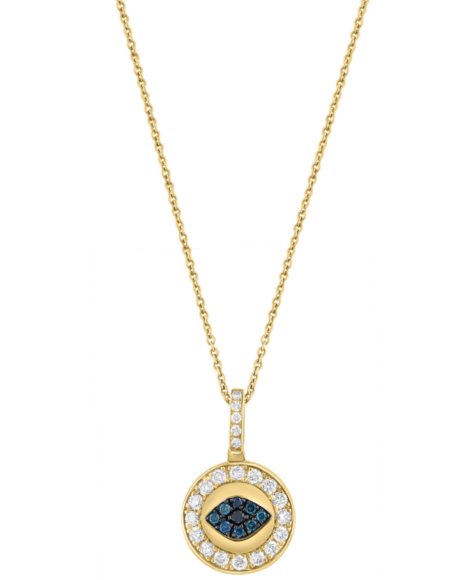 EFFY Collection Multi Diamond (1/4 ct. t.w.) Pendant Necklace in 14k Yellow Gold