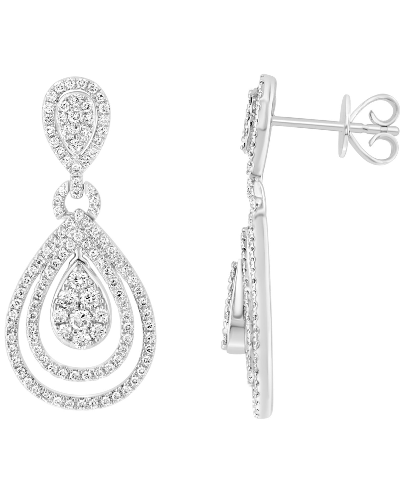Серьги EFFY Collection Diamond (7/8 ct. t.w.) в белом золоте 14k
