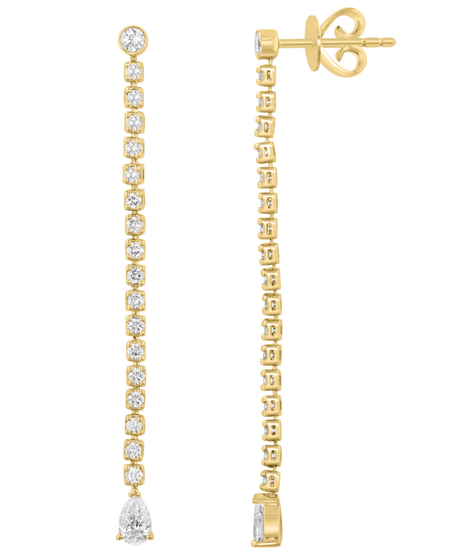 EFFY Collection Серьги с бриллиантами (3/4 ct. t.w.) в 14k желтом золоте