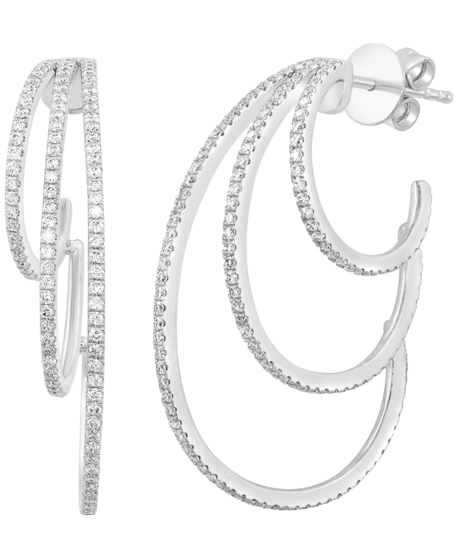 Серьги EFFY Collection Diamond (7/8 ct. t.w.) в 14k White Gold