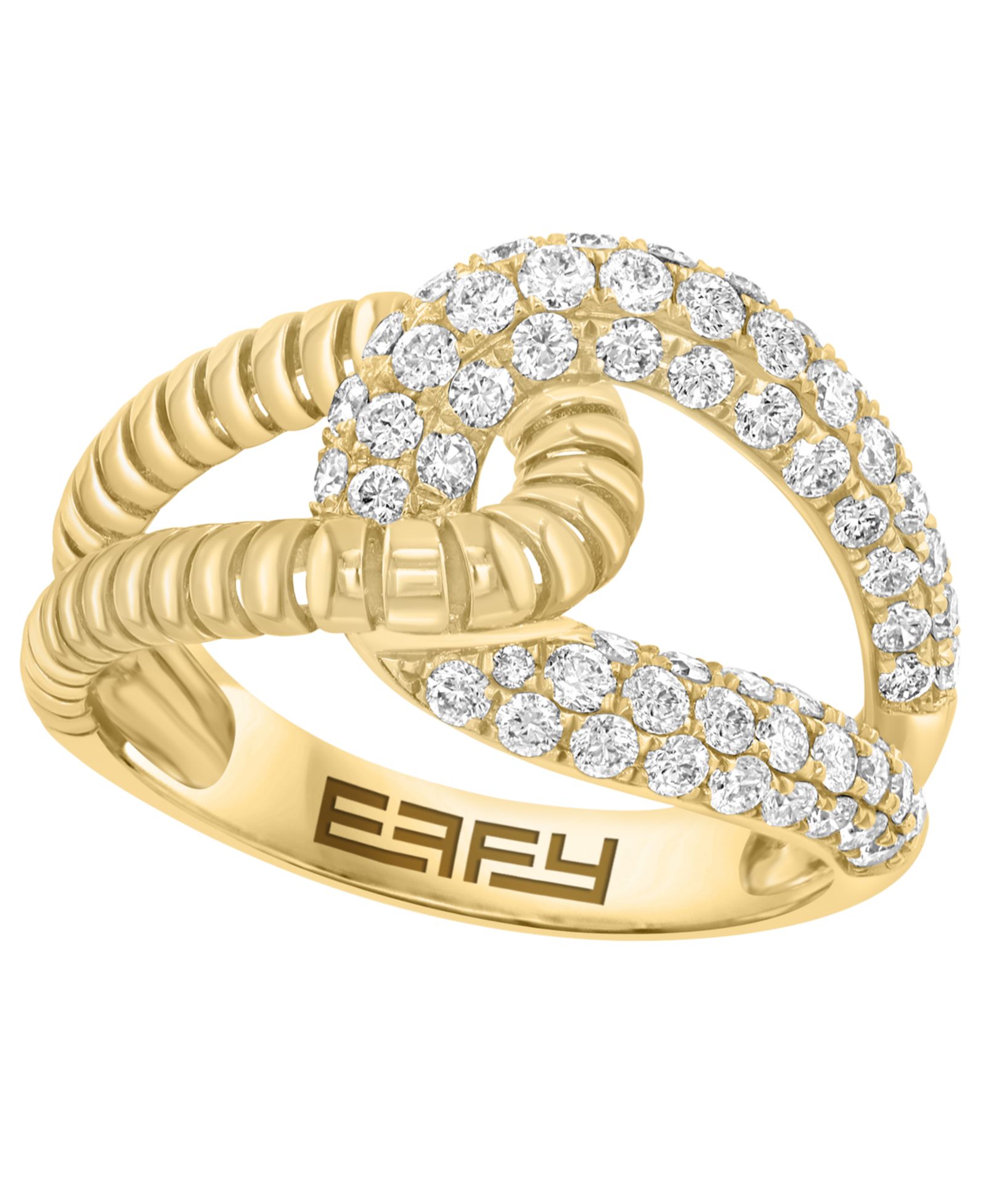 EFFY Collection Кольцо с бриллиантом (1 ct. t.w.) из желтого золота 14k