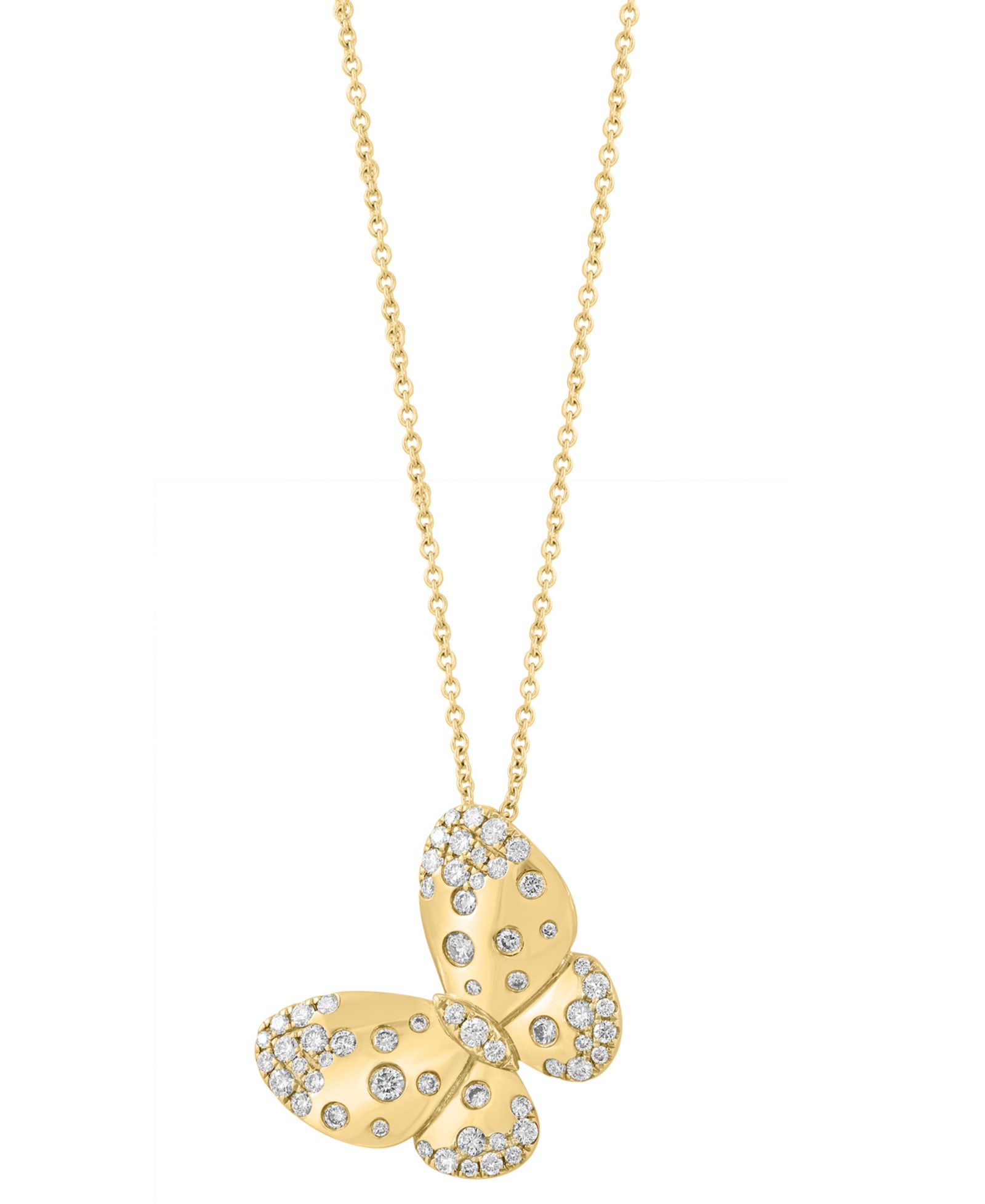 EFFY Collection ожерелье с кулоном Butterfly Diamond 14k Yellow Gold