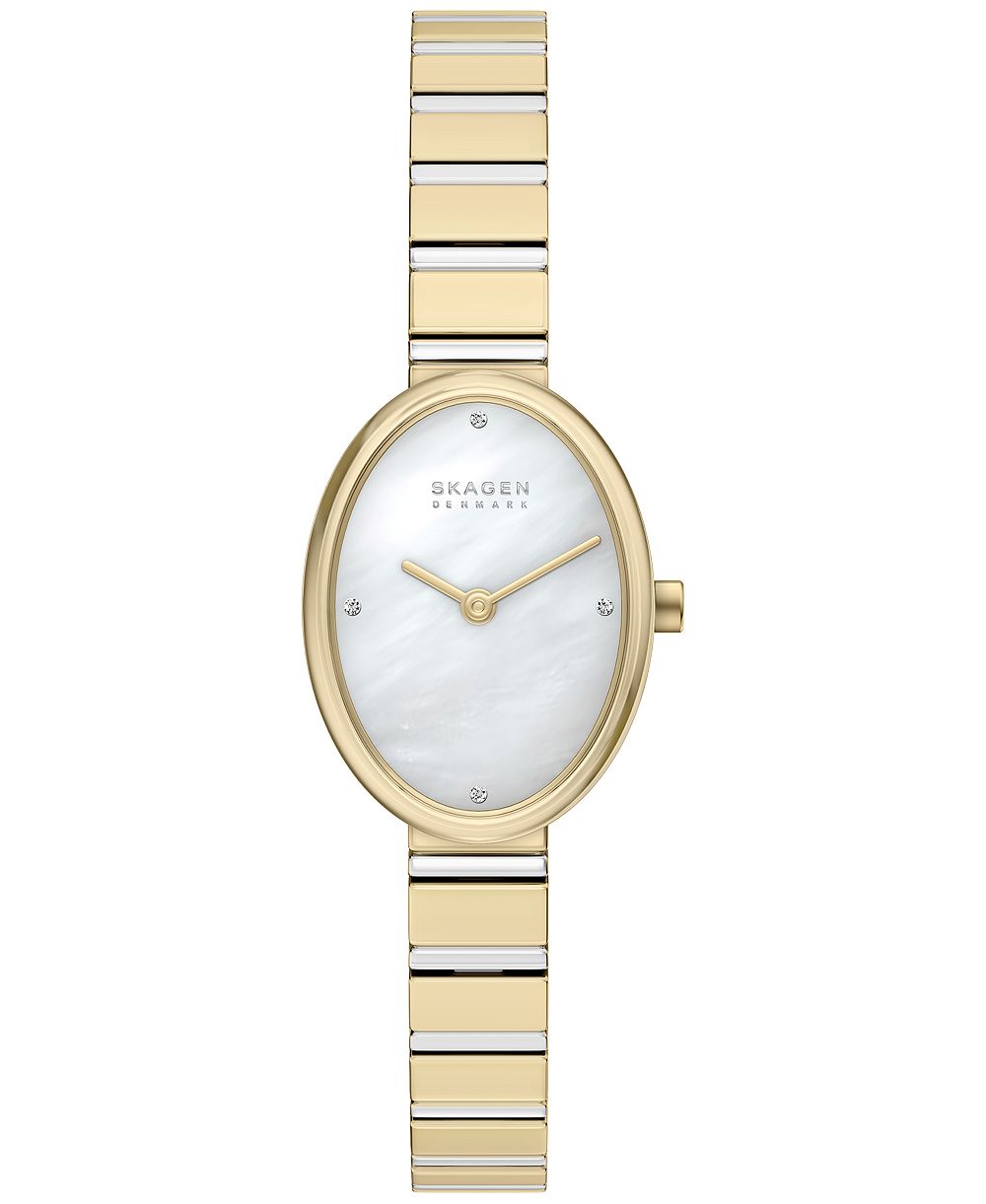 Skagen женские кварцевые часы Anita Oval с двумя стрелками из нержавеющей стали, 20 мм