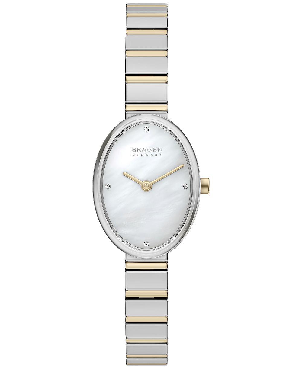Женские наручные часы Skagen Anita Oval Quartz с двумя стрелками из нержавеющей стали, 20 мм