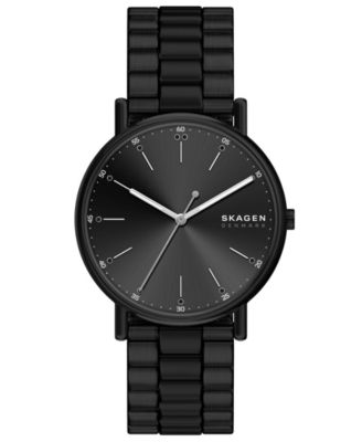 Мужские кварцевые часы Skagen Signatur Black Stainless Steel, 40mm