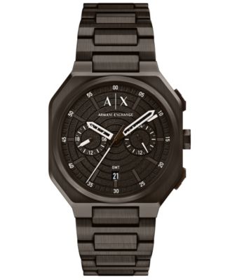 Часы Armani Exchange Men's Quartz Dual Time Brown Stainless Steel 40mm