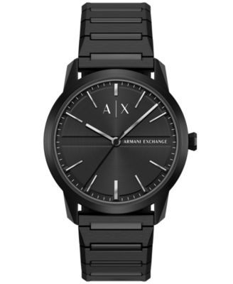 Armani Exchange Мужские кварцевые часы из черной нержавеющей стали 42mm