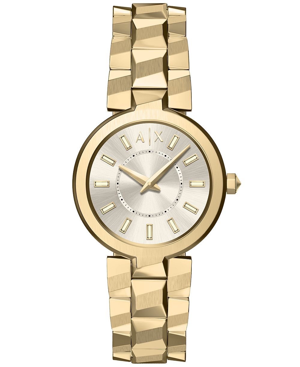 Женские часы Armani Exchange Audora с кварцевым механизмом, золотистый stainless steel, 34 мм