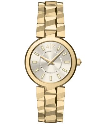 Женские часы Armani Exchange Audora с кварцевым механизмом, золотистый stainless steel, 34 мм