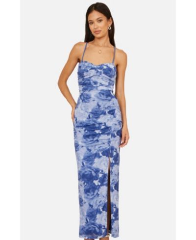 Женское платье миди Yumi Women's Mesh Ruched