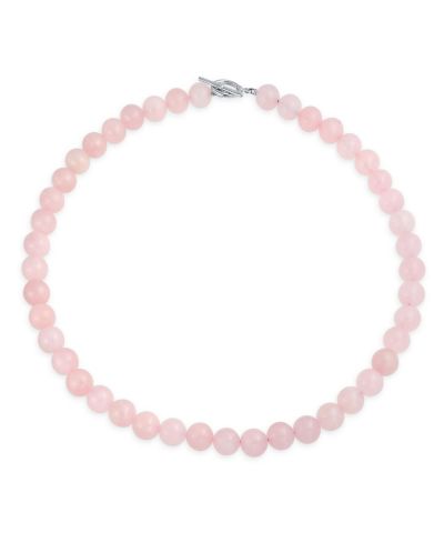 Ожерелье Bling Jewelry Semi-Precious Natural Quartz Stone 10MM Bead Strand 19 Inch