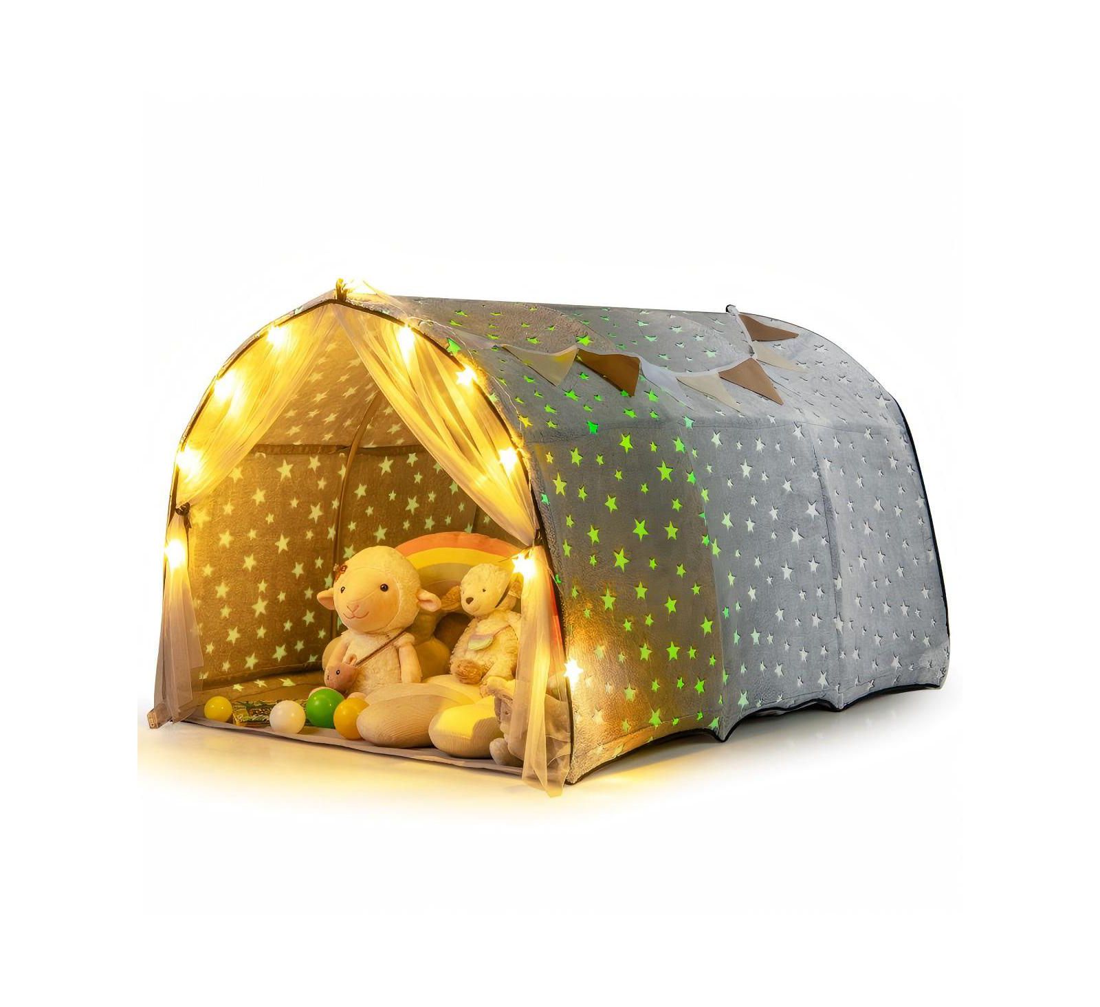 Hongge Glow-in-the-Dark Stars Twin Bunk Bed Tent Canopy, 3-Piece Set, Ages 3+