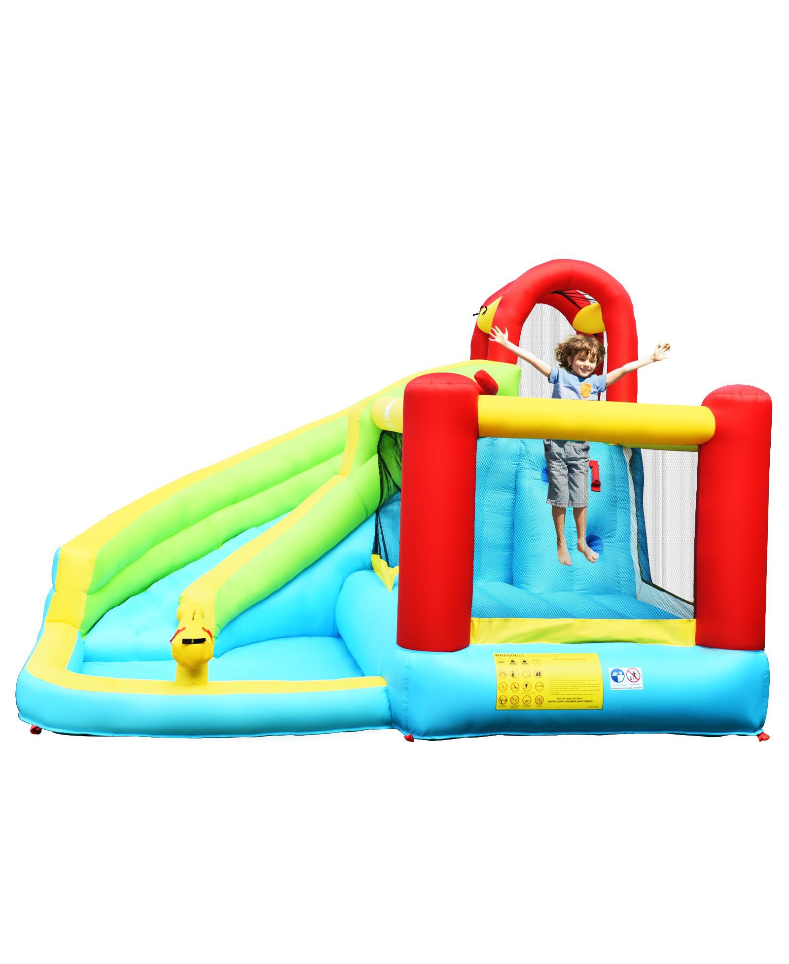 Надувной игровой комплекс Mecale 6-in-1 с climbing wall и баскетбольным кольцом