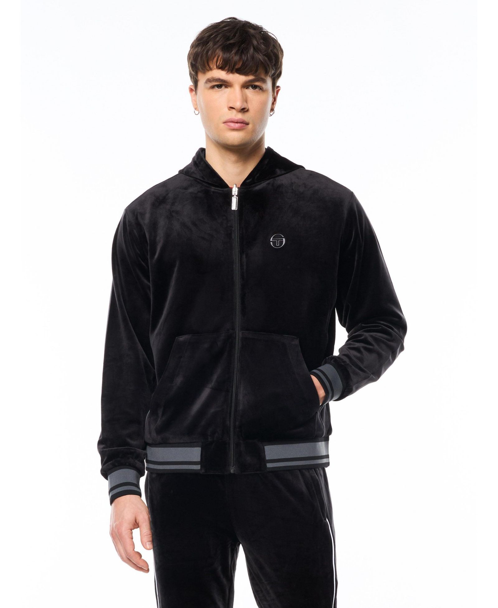 Sergio Tacchini Men's Viaggioa Reversible Velour Track Jacket