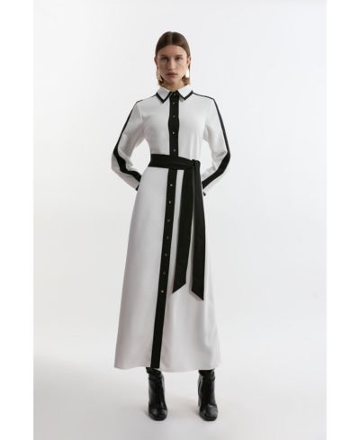 Женское миди-платье рубашка с поясом Karen Millen