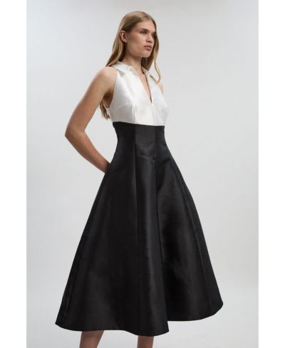 Женское платье из твиля Karen Millen с контрастным отделкой