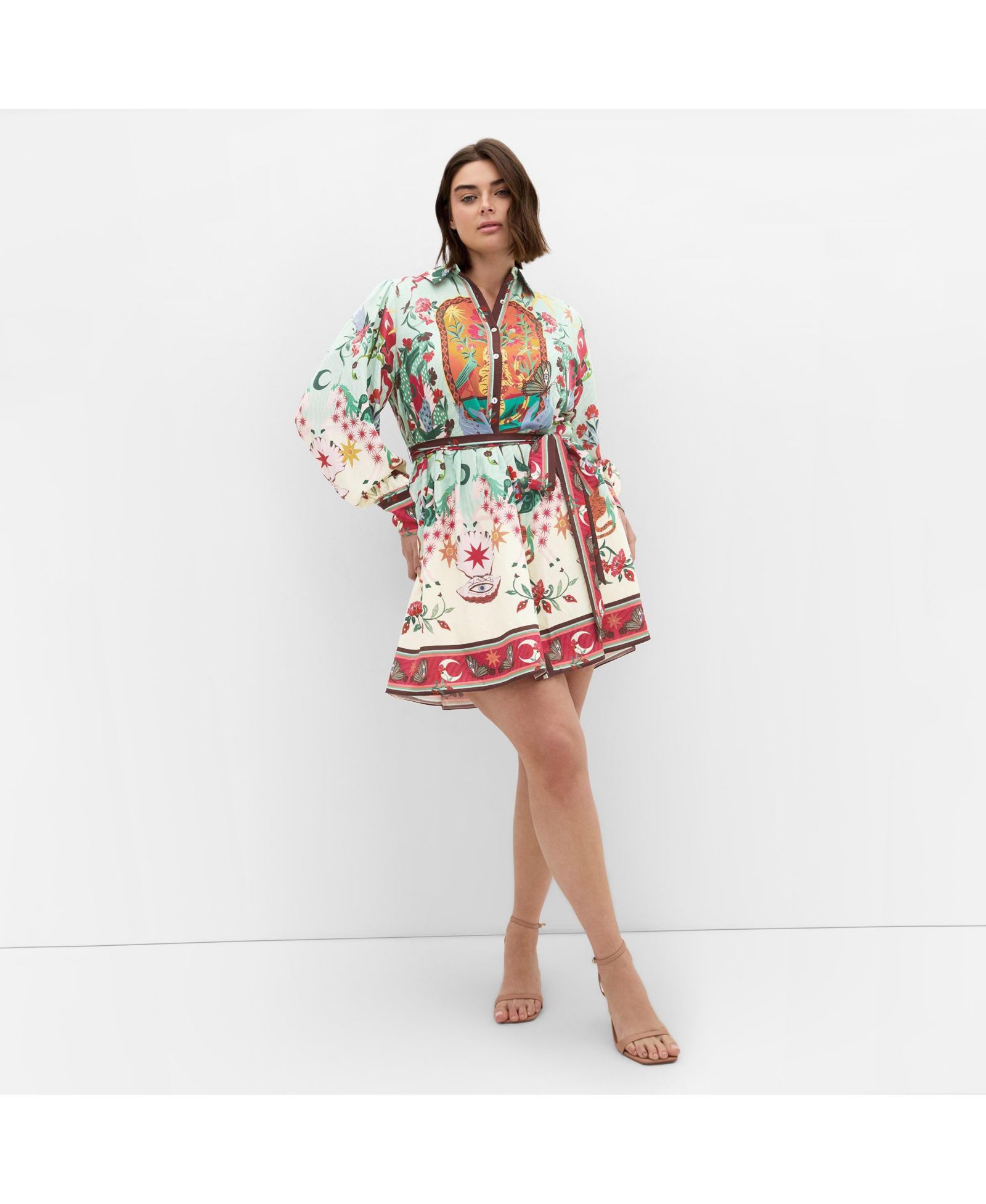 Женское мини-платье CITY CHIC Ezra Dreamscape Print