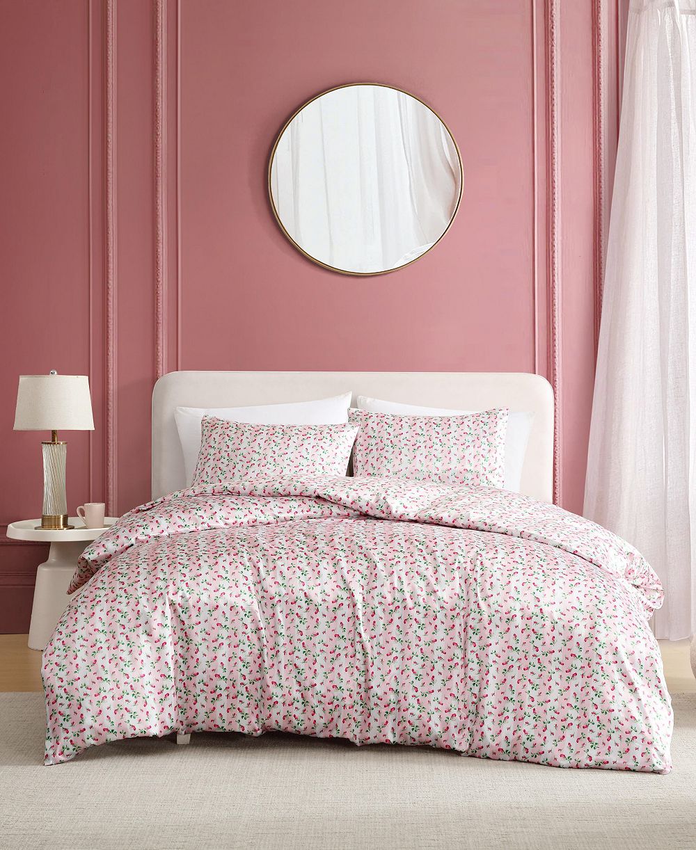 Комплект пододеяльников Betsey Johnson Rose Stripe Satin, Full/Queen