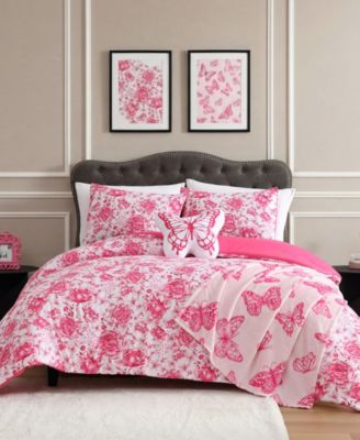 Betsey Johnson Sketch Toile Microfiber 5-Pc. Comforter Set, Full/Queen