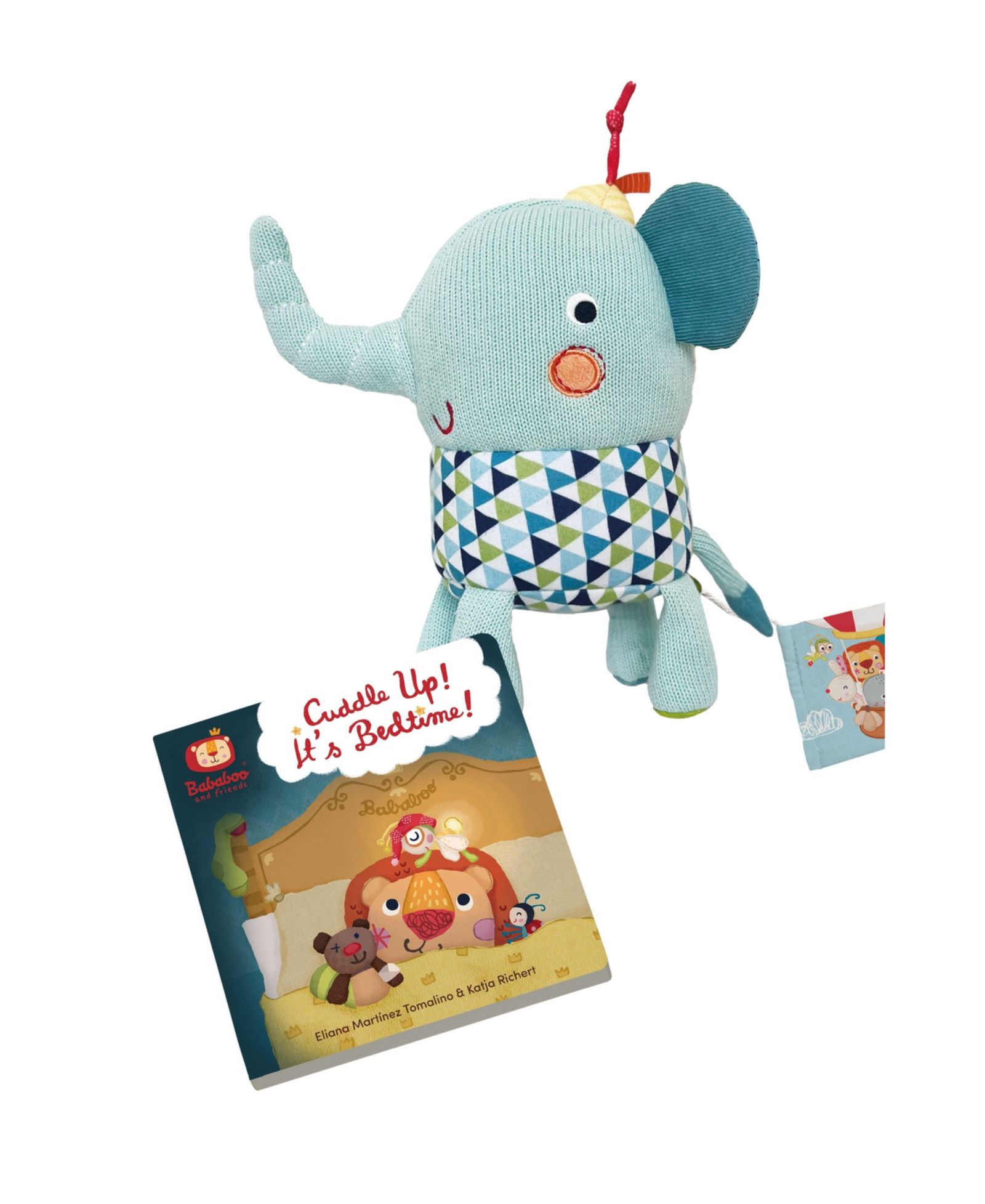 Набор Bababoo and Friends Lolo Elephant Bedtime: мягкая игрушка и книга