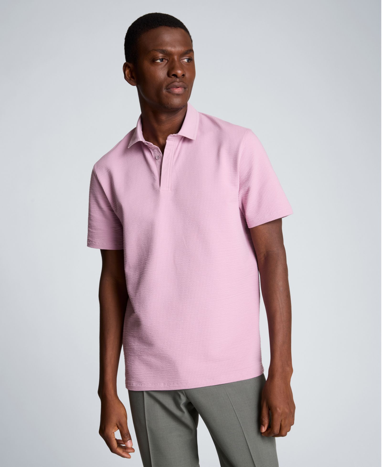 Мужская рубашка-поло Kenneth Cole Seersucker Classic-Fit