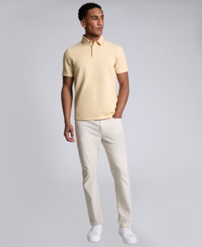 Kenneth Cole Мужская рубашка-поло из смесового хлопка с воротником Point Collar