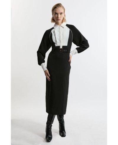 Женское твиловое платье midi Karen Millen