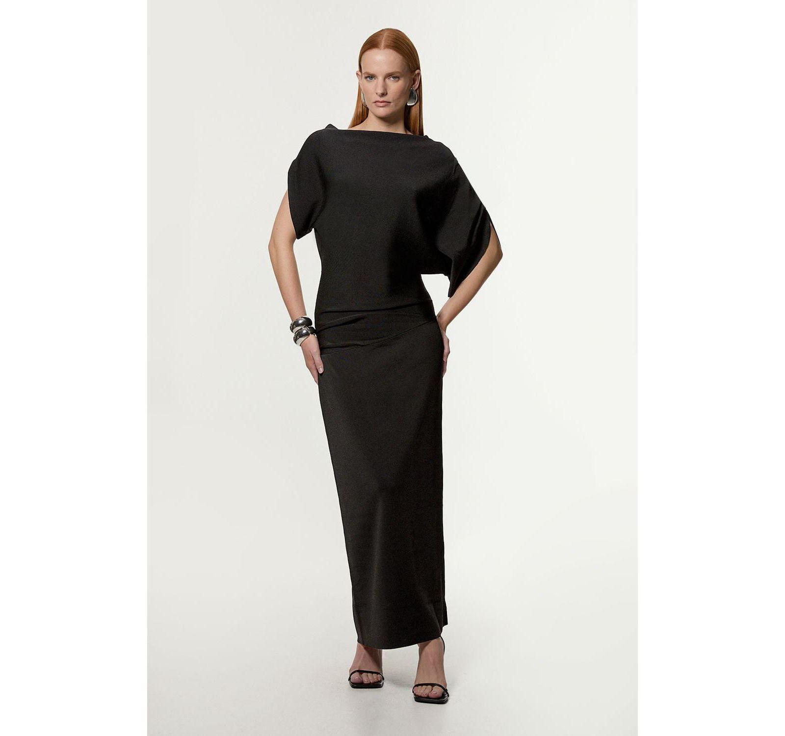 Макси-платье Karen Millen Women's с заниженной талией и асимметричным кроем