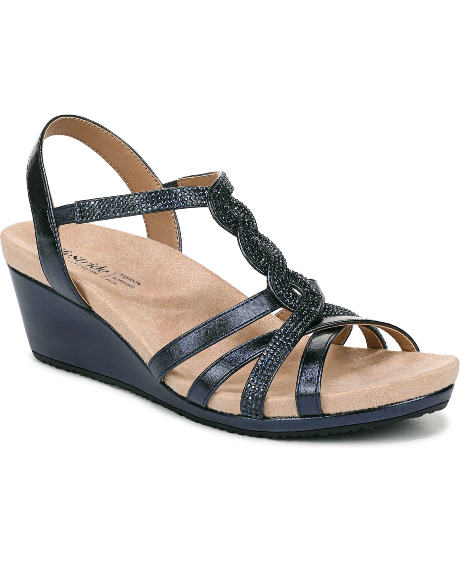 LifeStride Women's Miami Strappy Wedge Sandals