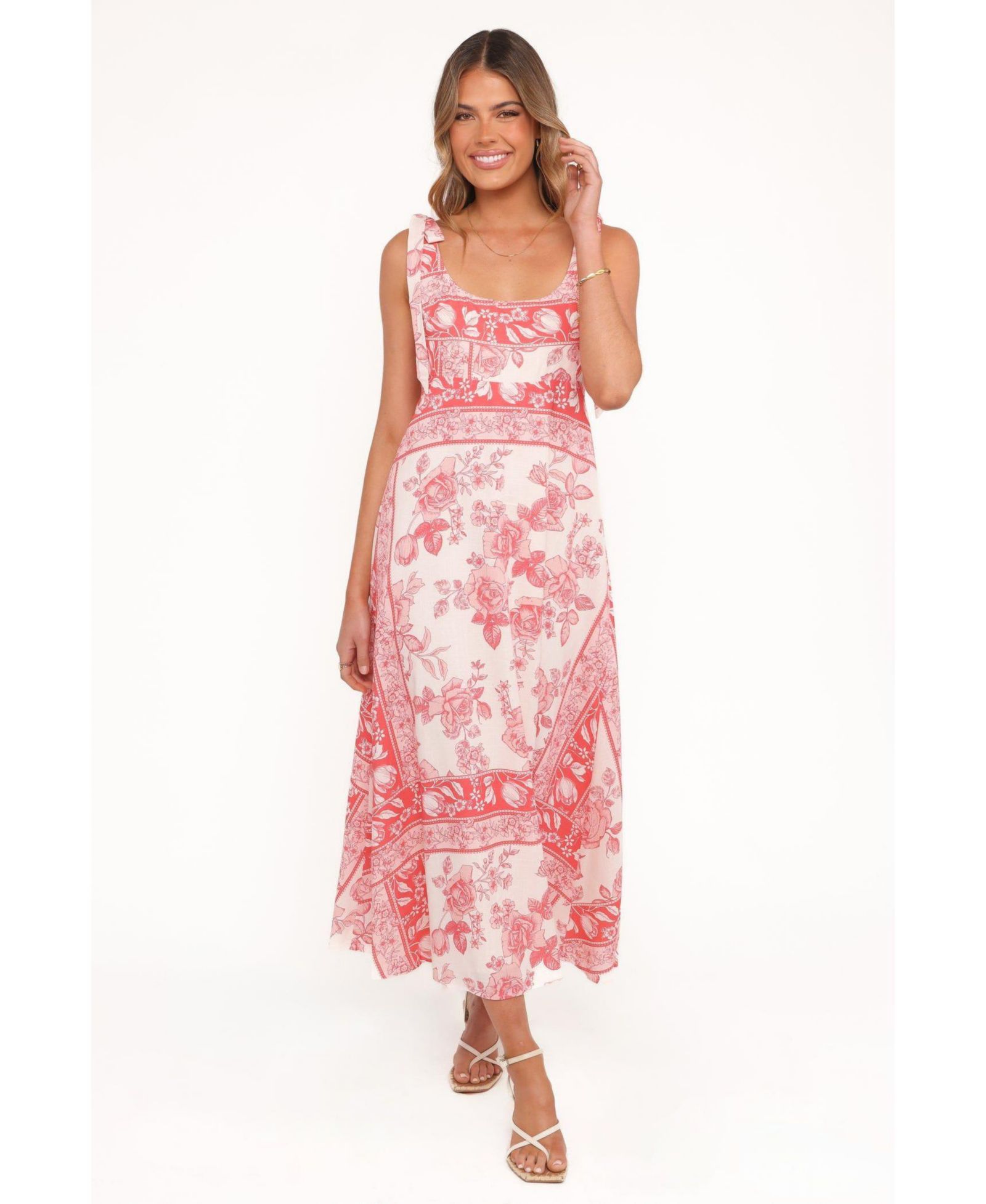 Женское платье Petal and Pup Valara Tie Shoulder Maxi с оборками